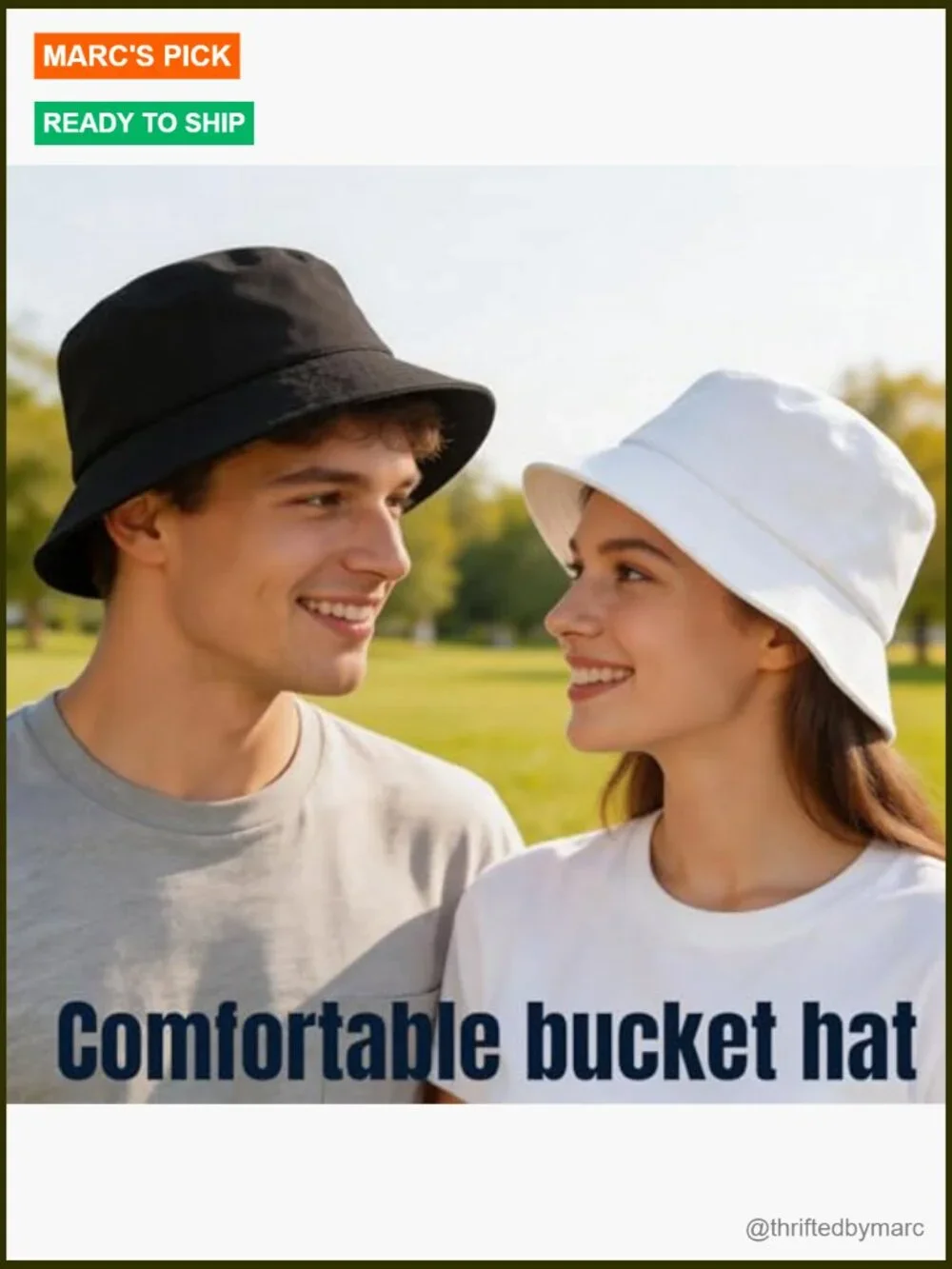 Packable Bucket Hat UPF 50+ Sun Protection Cotton Adjustable Fishing Travel Cap
